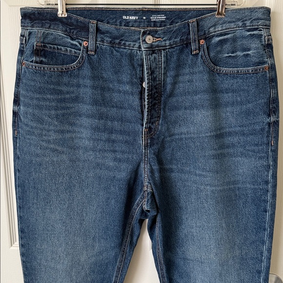 Old Navy Size 18 Women’s SKY-HI STRAIGHT Dark Blue Relaxed Jeans. - Picture 3 of 9